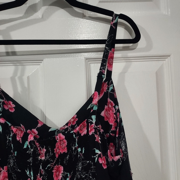 Torrid Black Floral Challis Midi Dress in Size 2 - 18/20 - Picture 12 of 16